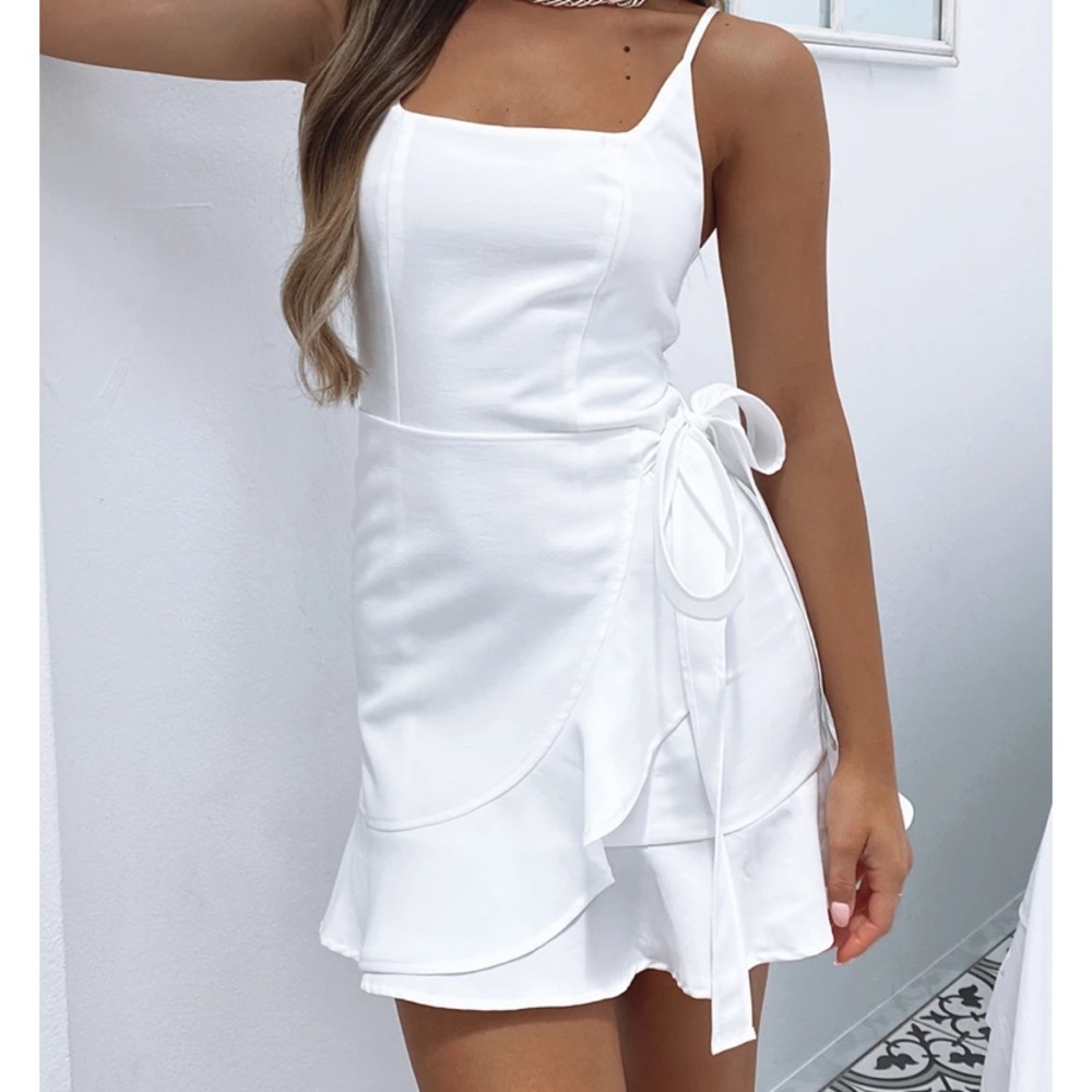 White mini dress